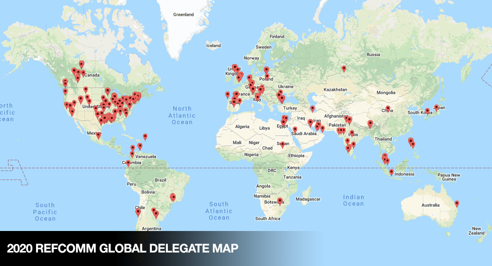 2020 RefComm Global Delegate Map 2020 RefComm Global Delegate Map